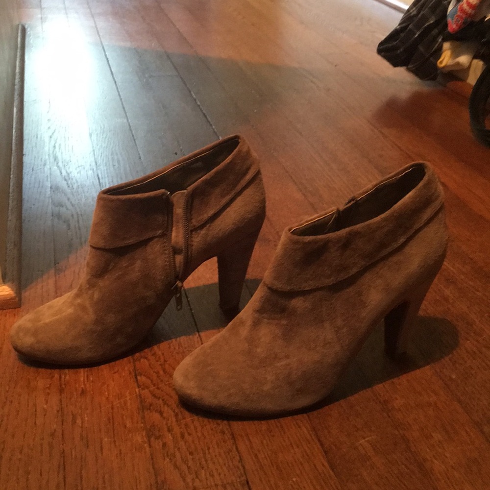 Grey suede shoes